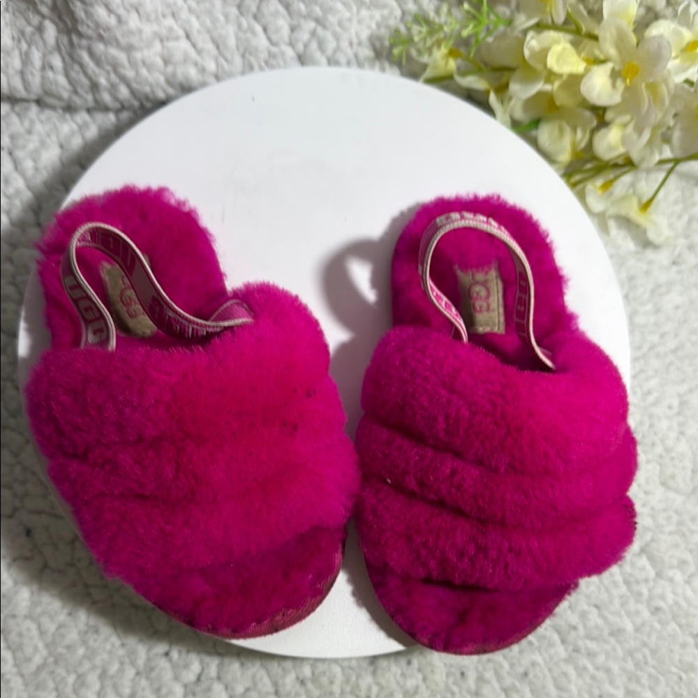 UGG Pink Baby Walker Shoes Plush Comfort